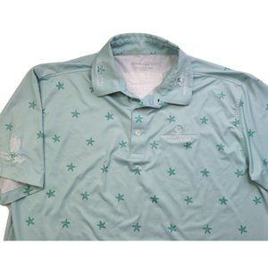 Tour Issue Benny Taylor Men Trump Golf Bioscience Polo Shirt L Green Starfish